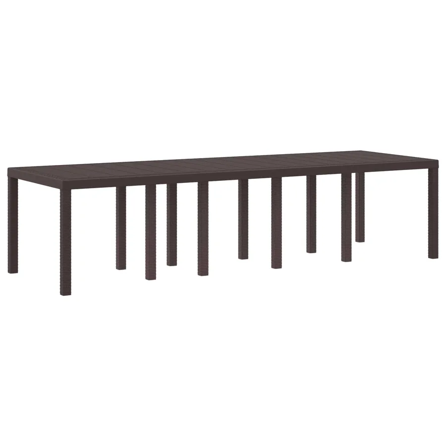 Table de Jardin Marron 300 x 100 x 73 cm polyrotin - 4