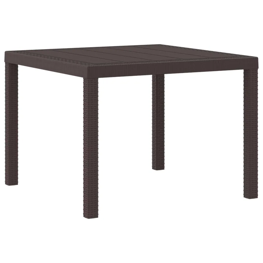 Table de Jardin Marron 100 x 100 x 73 cm polyrotin