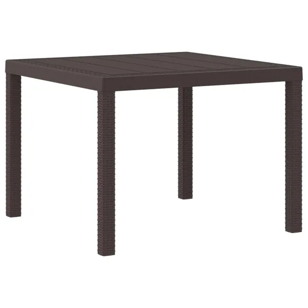 Table de Jardin Marron 100 x 100 x 73 cm polyrotin