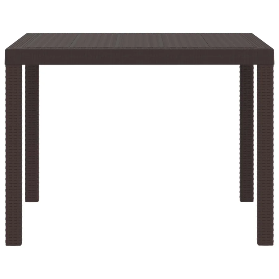 Table de Jardin Marron 100 x 100 x 73 cm polyrotin - 2