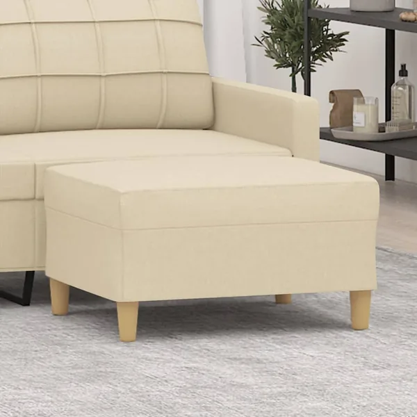 Repose-pied Crème 70x55x41 cm Tissu