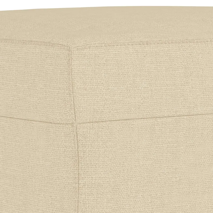 Repose-pied Crème 70x55x41 cm Tissu - 5