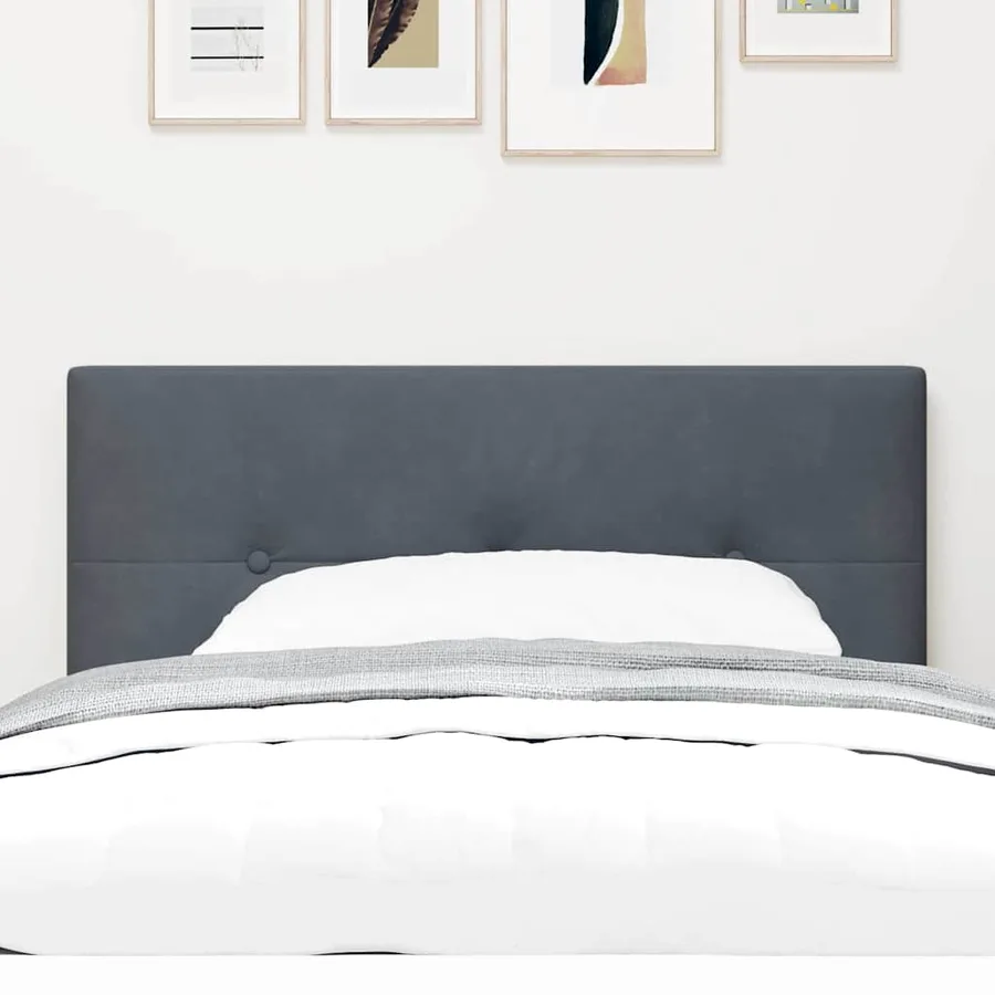 Tête de lit LED avec bandes LED Gris 80 cm Velours - 3