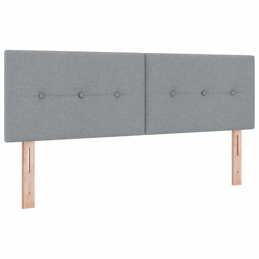Tête de lit réglable en hauteur Gris clair 160 cm tissu - 2