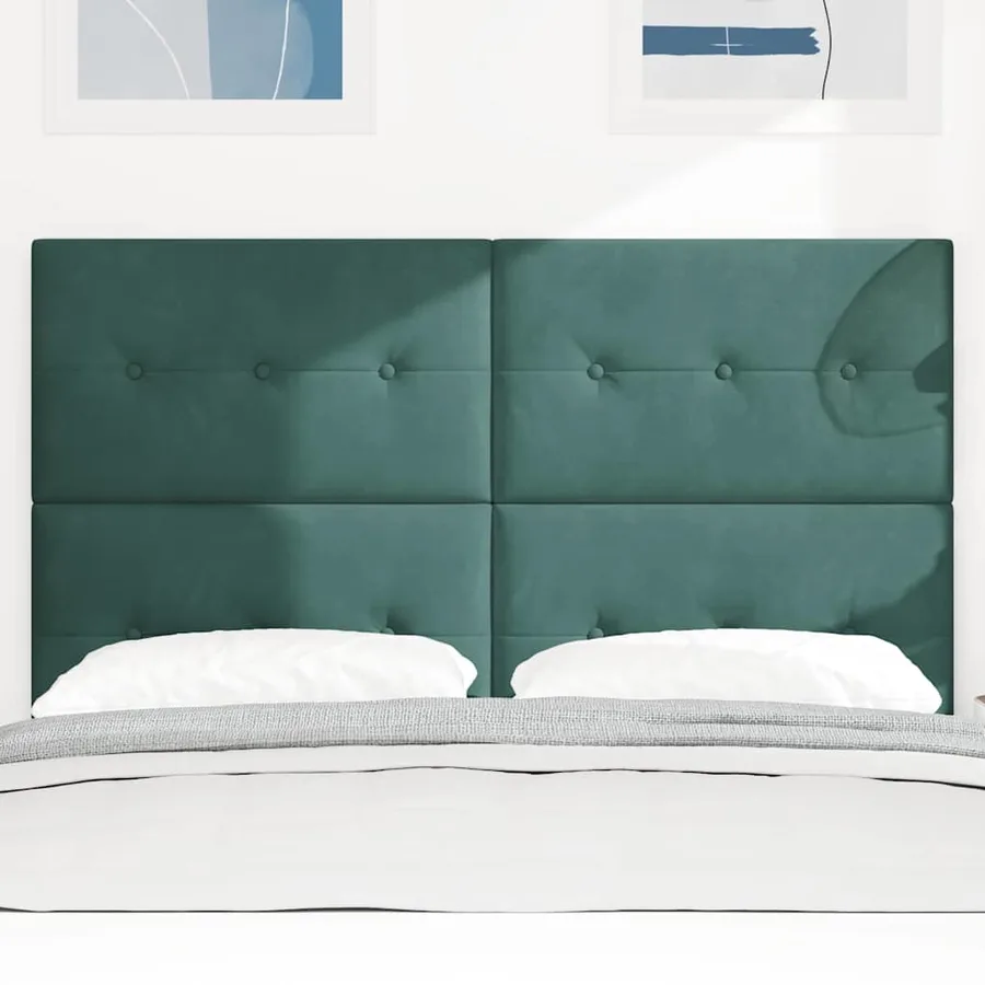 Tête de lit Vert foncé 160 cm Velours - 3