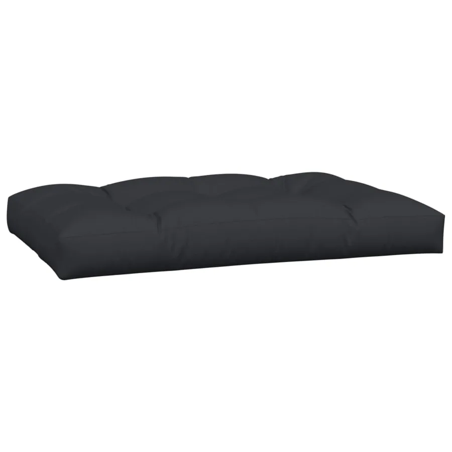 Coussins de palette lot de 2 noir tissu - 4