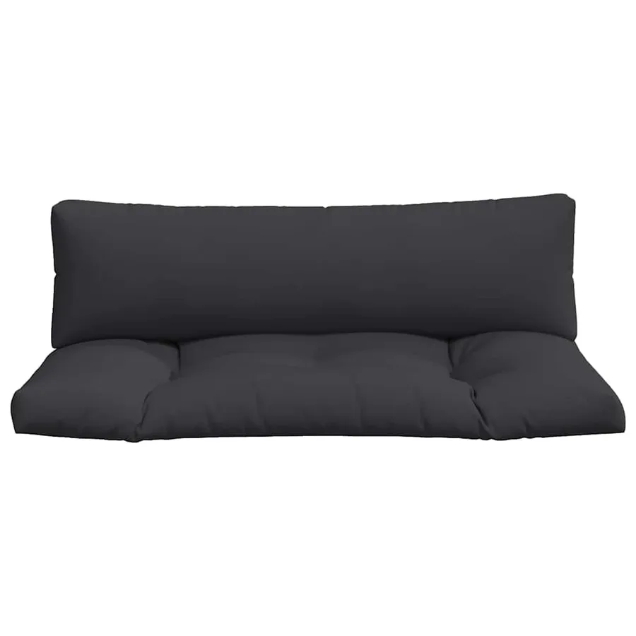 Coussins de palette lot de 2 noir tissu - 4