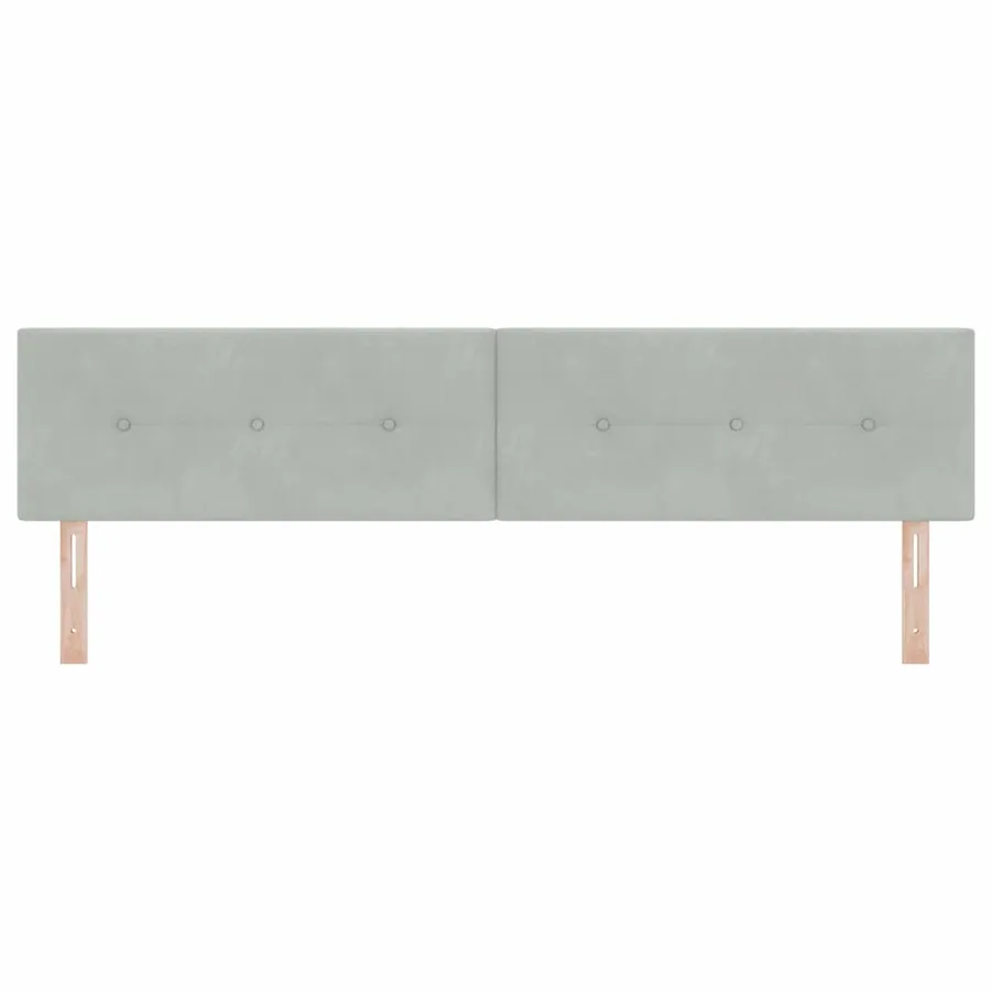 Tête de lit LED avec bandes LED Gris clair 200 cm Velours - 5