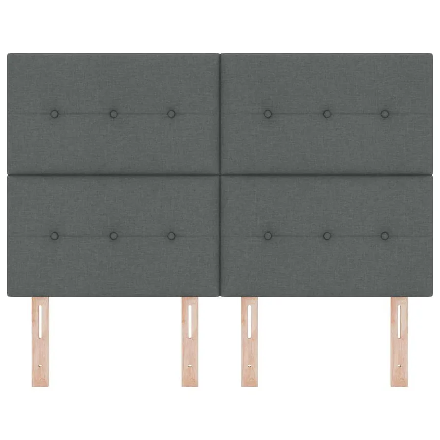 Tête de lit LED avec bandes LED Gris foncé 144 cm tissu - 5