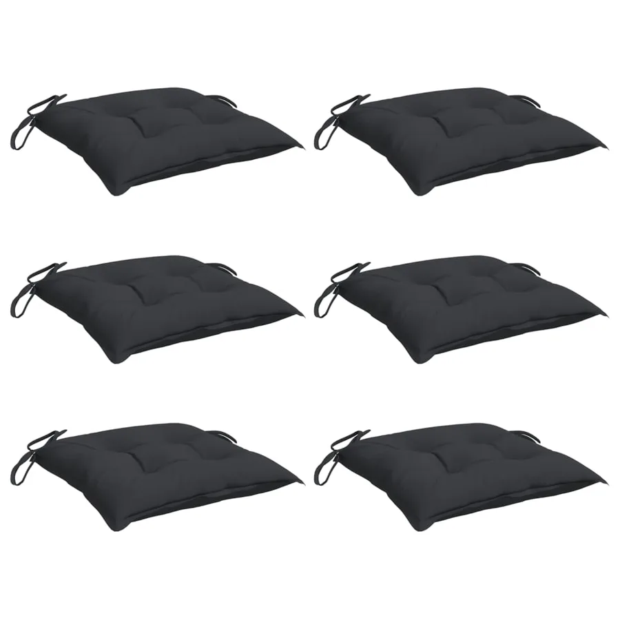 Coussins de palette lot de 6 noir 50x50x7 cm tissu oxford - 3