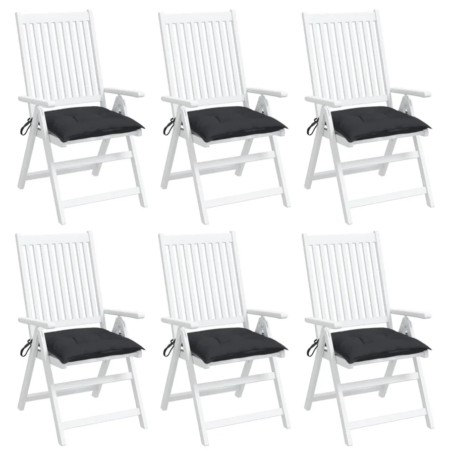 Coussins de palette lot de 6 noir 50x50x7 cm tissu oxford - 4