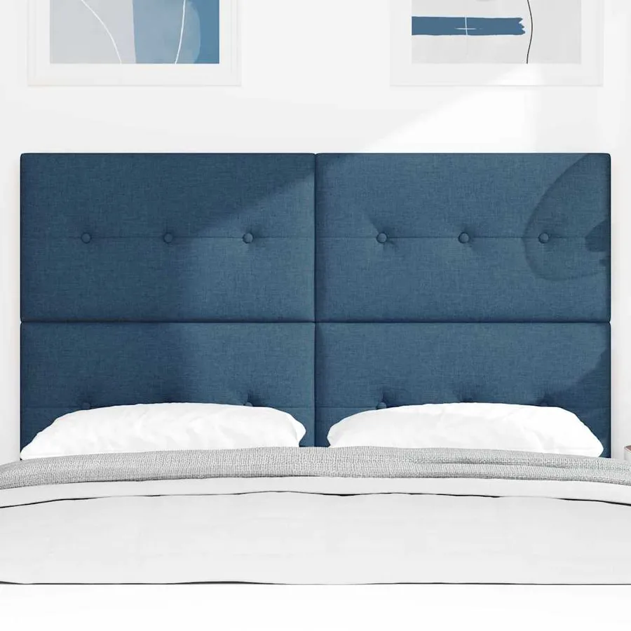 Tête de lit réglable en hauteur Bleu 144 cm tissu - 3