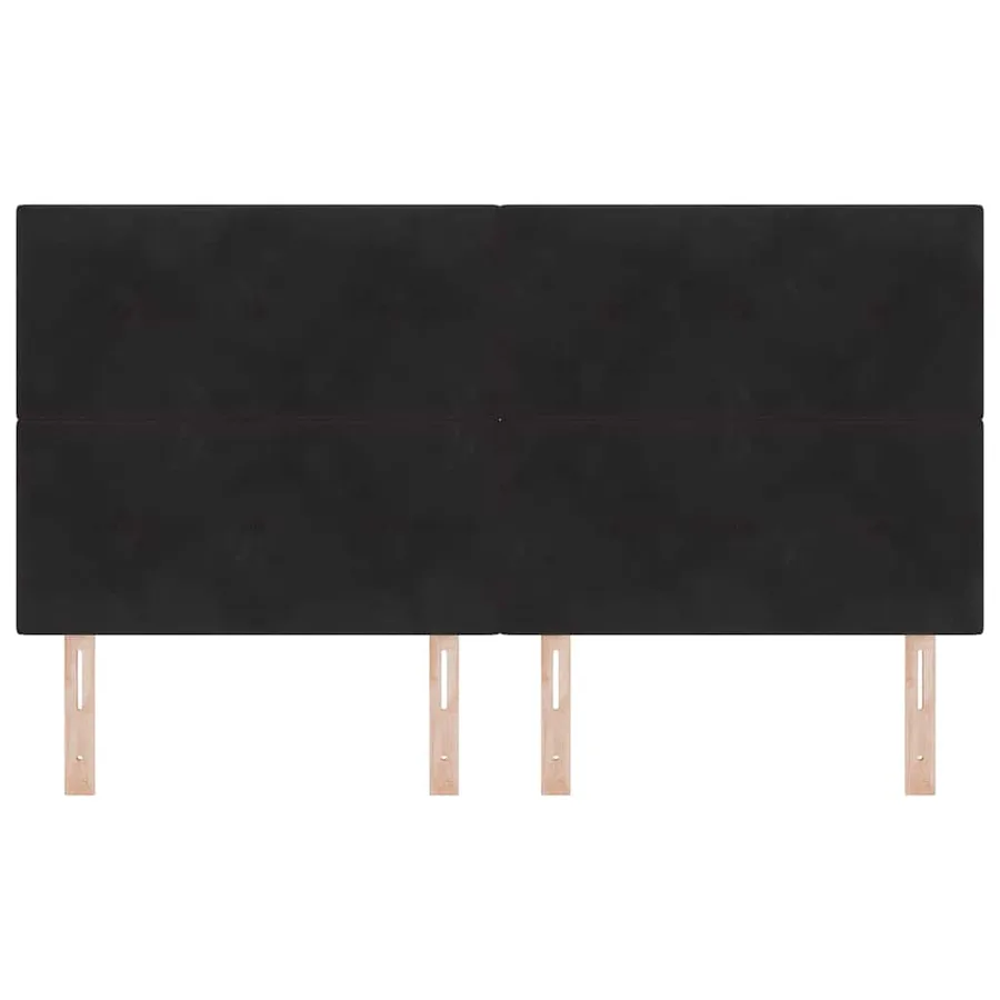 Tête de lit LED avec bandes LED Noir 180 cm Velours - 5