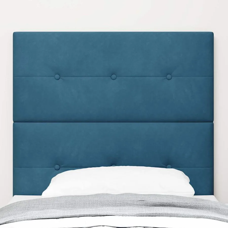 Tête de lit LED avec bandes LED Bleu 80 cm Velours - 3