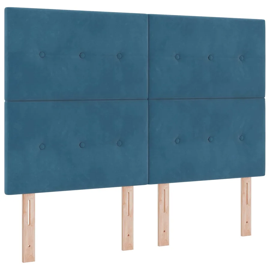 Tête de lit LED avec bandes LED Bleu 160 cm Velours - 2