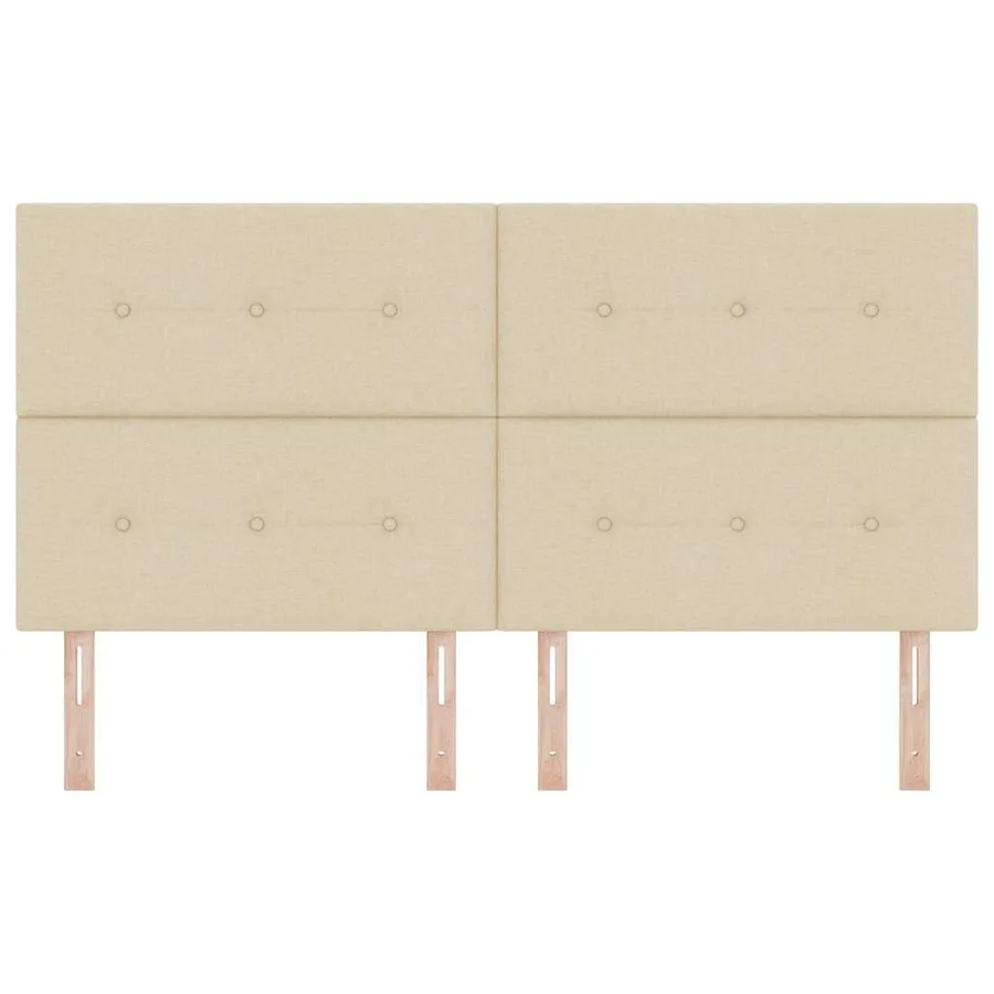 Tête de lit réglable en hauteur Crème 180 cm tissu - 4