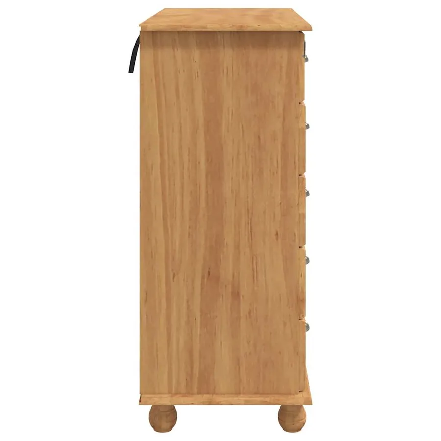 Commode ASKIM Marron 91 x 40 x 95,5 cm Bois de pin massif - 7