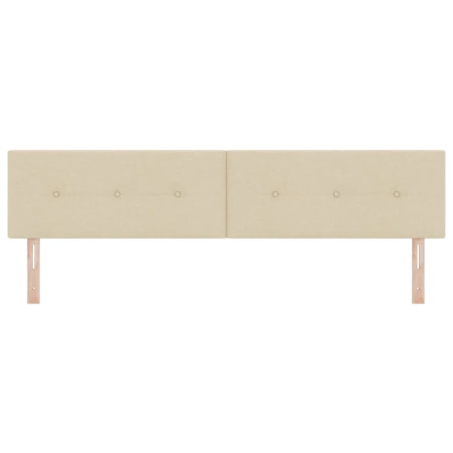 Tête de lit réglable en hauteur Crème 200 cm tissu - 5