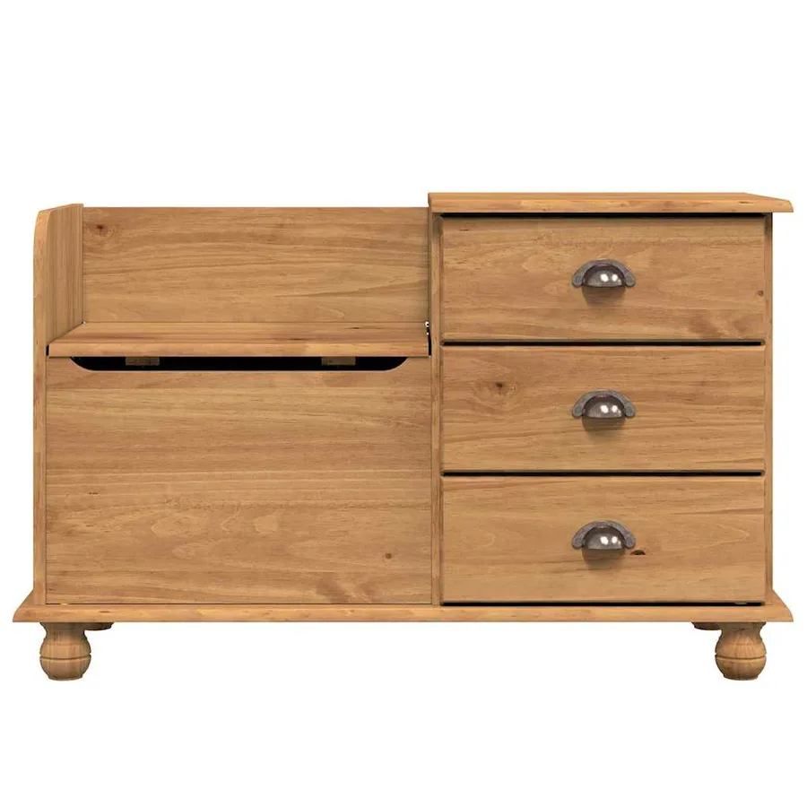 Banc de rangement avec tiroir ASKIM Marron 100 x 39 x 62 cm - 6
