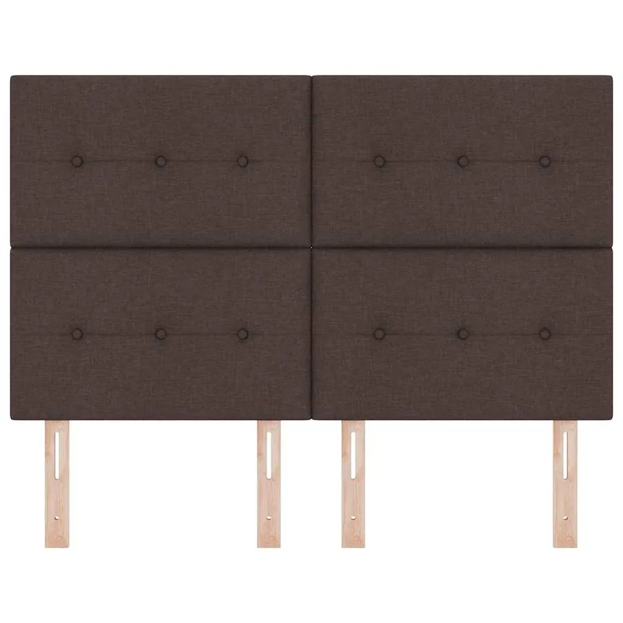 Tête de lit LED avec bandes LED Marron foncé 144 cm tissu - 5
