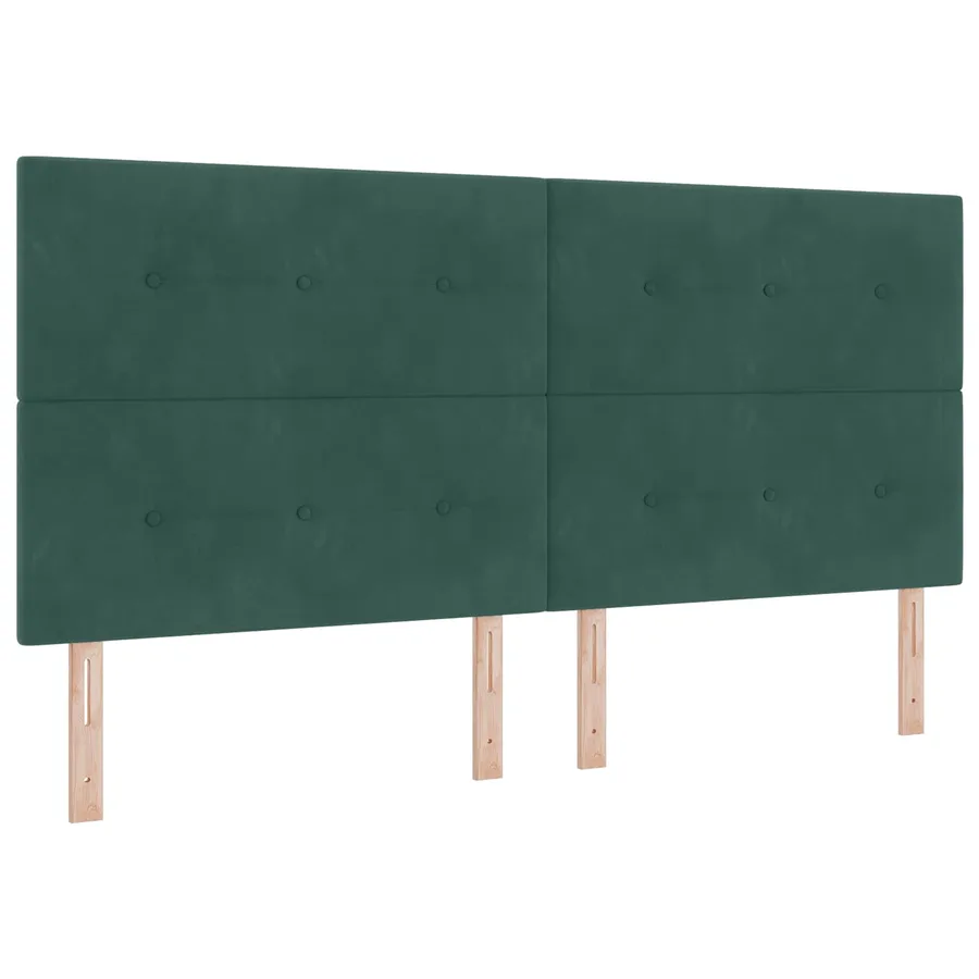 Tête de lit LED avec bandes LED Vert 200 cm Velours - 2