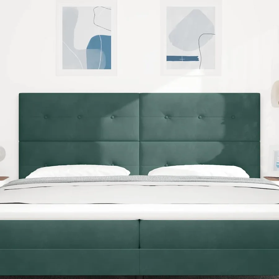 Tête de lit LED avec bandes LED Vert 200 cm Velours - 3