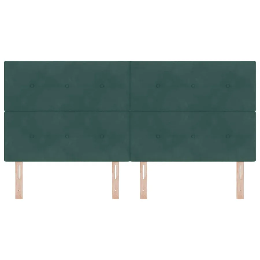 Tête de lit LED avec bandes LED Vert 200 cm Velours - 5
