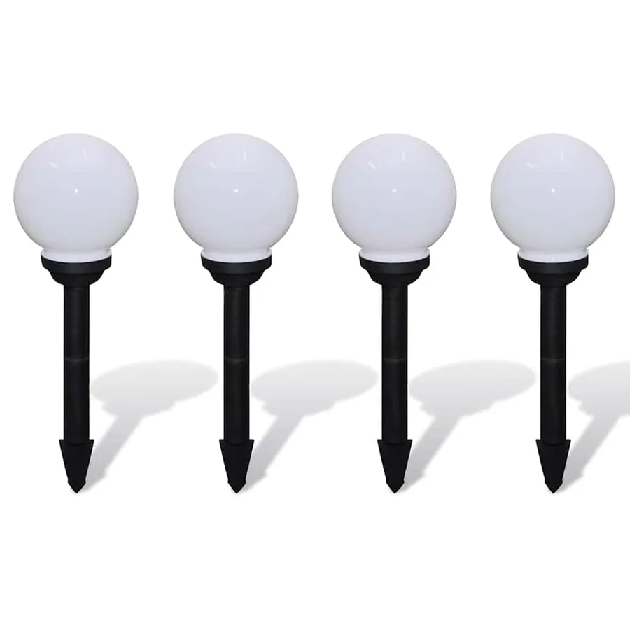 Lampes d'allée à LED 4 pcs 15 cm avec piquet de sol - 2