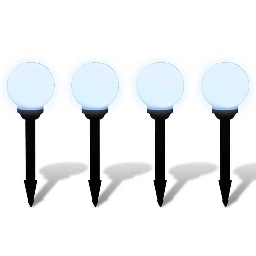 Lampes d'allée à LED 4 pcs 15 cm avec piquet de sol - 3