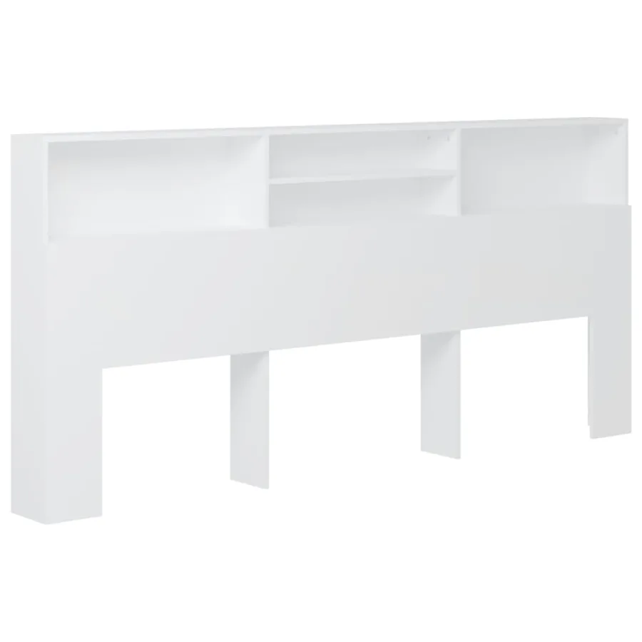 Armoire de tête de lit Blanc 220x19x103,5 cm - 2