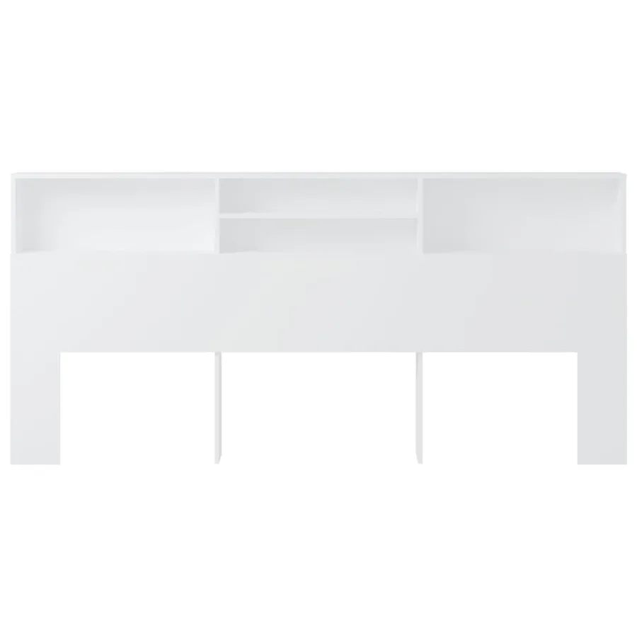 Armoire de tête de lit Blanc 220x19x103,5 cm - 3