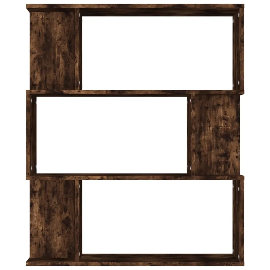 Bibliothèque/Cloison Chêne fumé 80x24x96 cm Bois d'ingénierie - 5