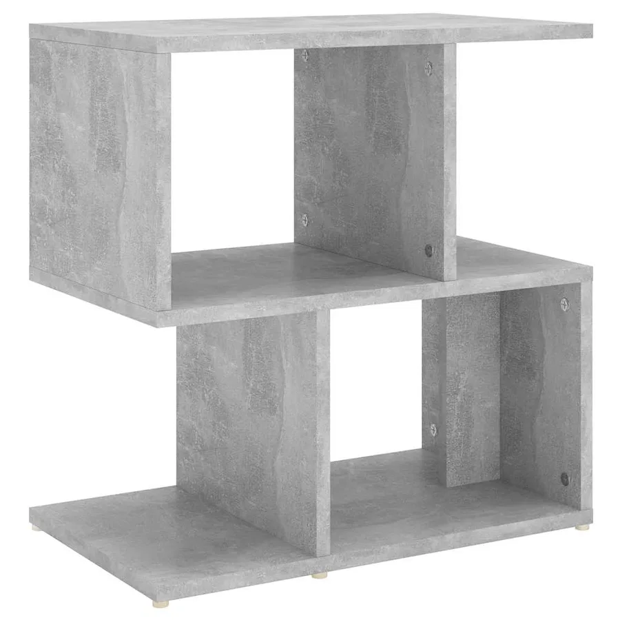 Table de chevet gris béton 50x30x51,5 cm bois d'ingénierie - 2