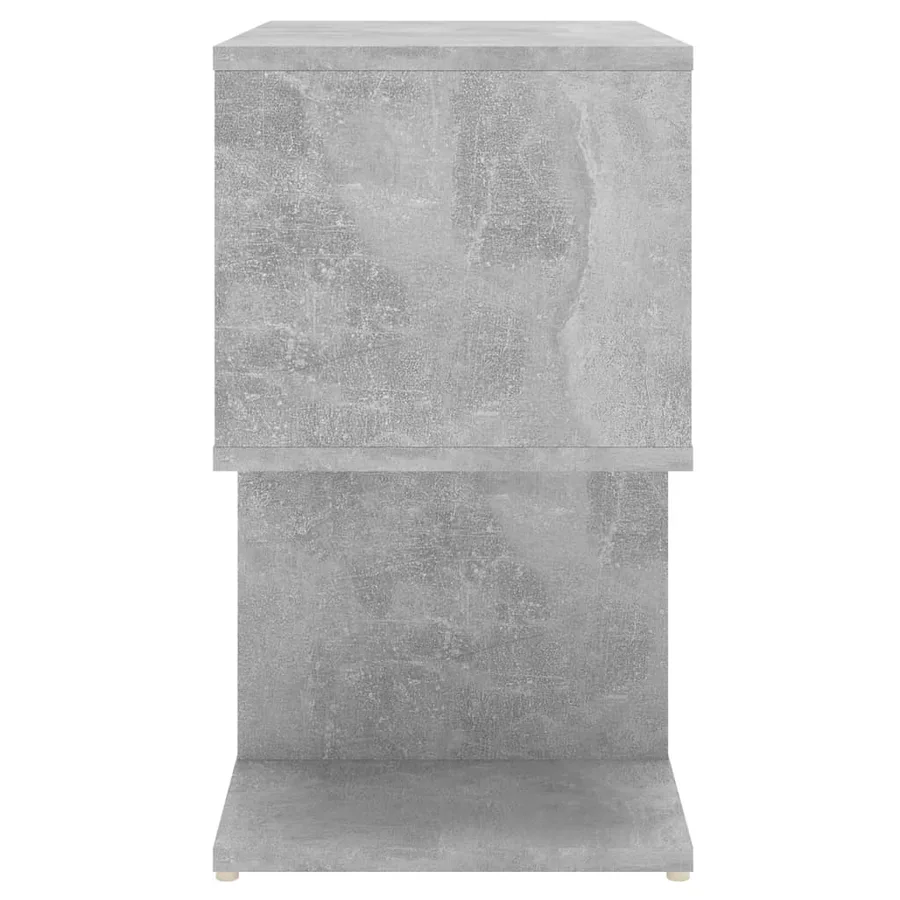 Table de chevet gris béton 50x30x51,5 cm bois d'ingénierie - 5