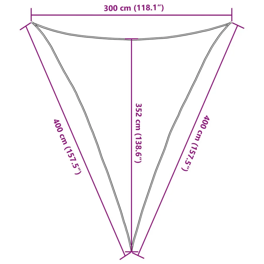 Voile d'ombrage 160 g/m² Vert clair 3x4x4 m PEHD - 10