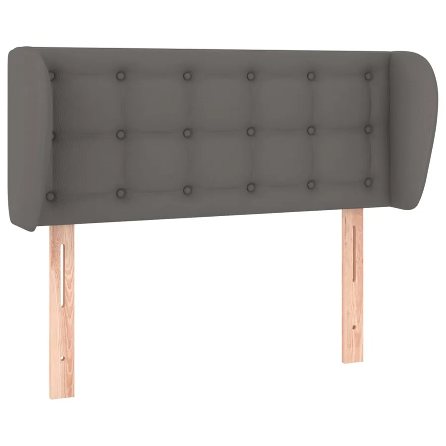 Tête de lit avec oreilles Gris 93x23x78/88 cm Similicuir - 2