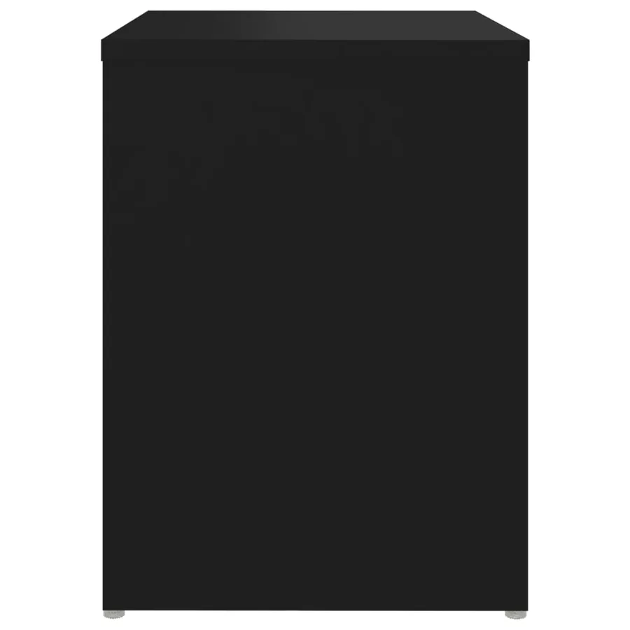 Table de chevet noir 40x30x40 cm bois d'ingénierie - 4