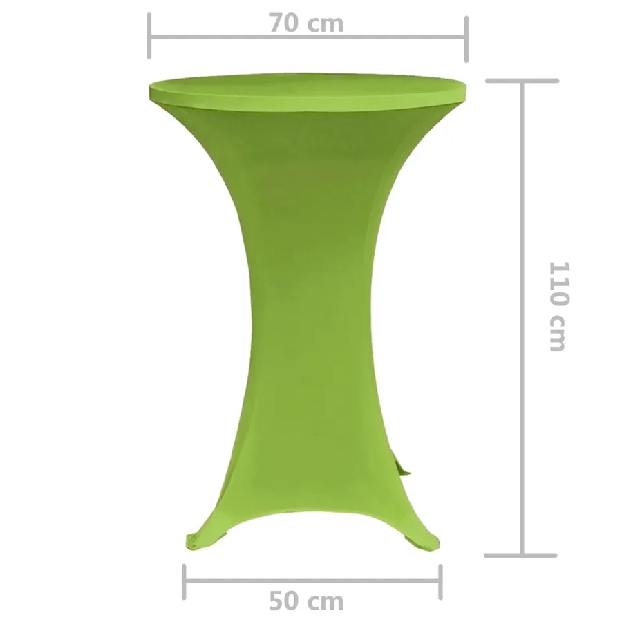 Housse de table extensible 2 pcs 70 cm Verte - 5