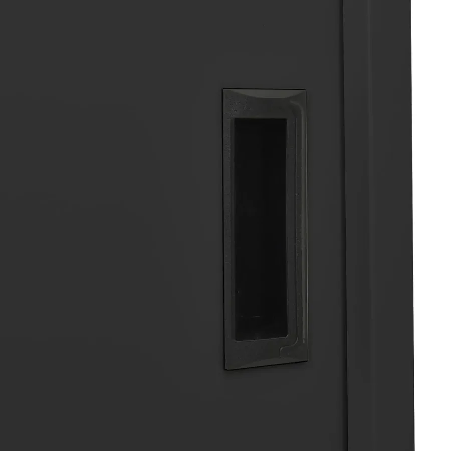 Armoire de bureau et porte coulissante Anthracite 90x40x180 cm - 7