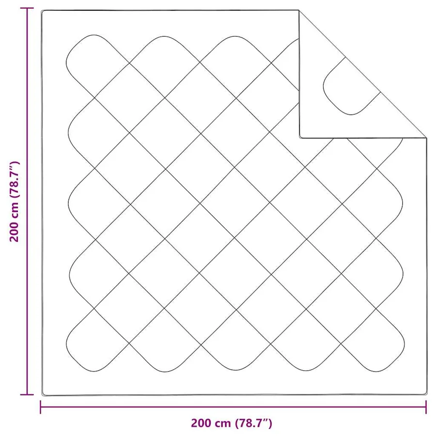 Couette Blanc 200 x 200 x 3 cm Polyester - 8