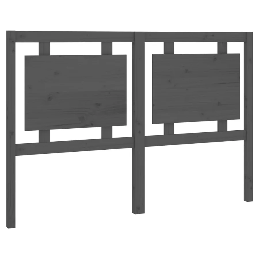 Tête de lit Gris 145,5x4x100 cm Bois massif de pin - 2