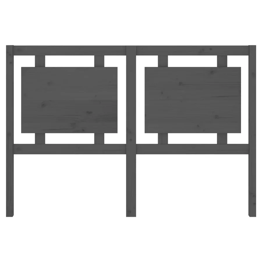 Tête de lit Gris 145,5x4x100 cm Bois massif de pin - 4