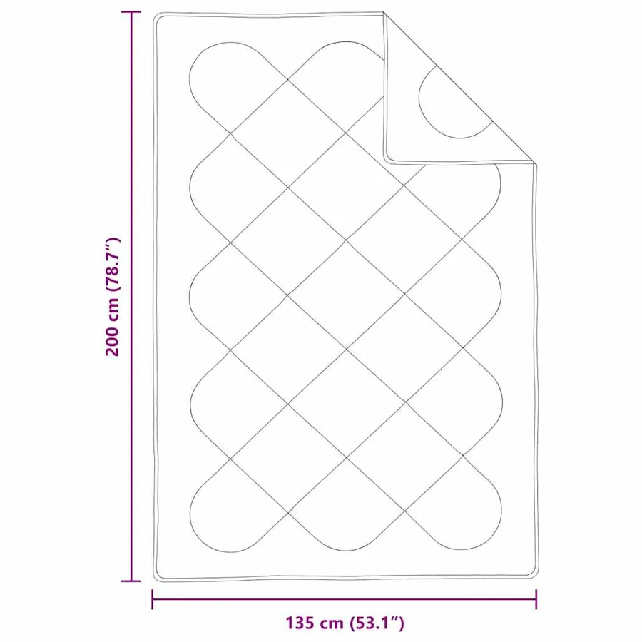 Couette Blanc 200 x 135 x 4 cm Polyester - 8