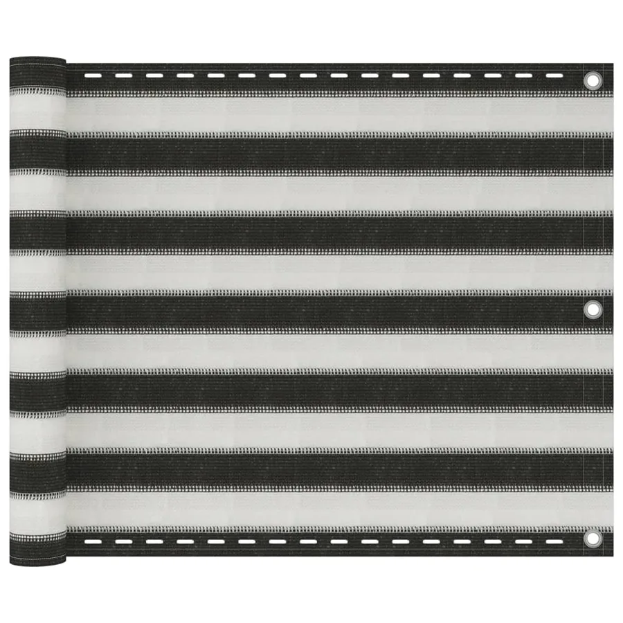 Écran de balcon PEHD 75x500 cm Anthracite et blanc
