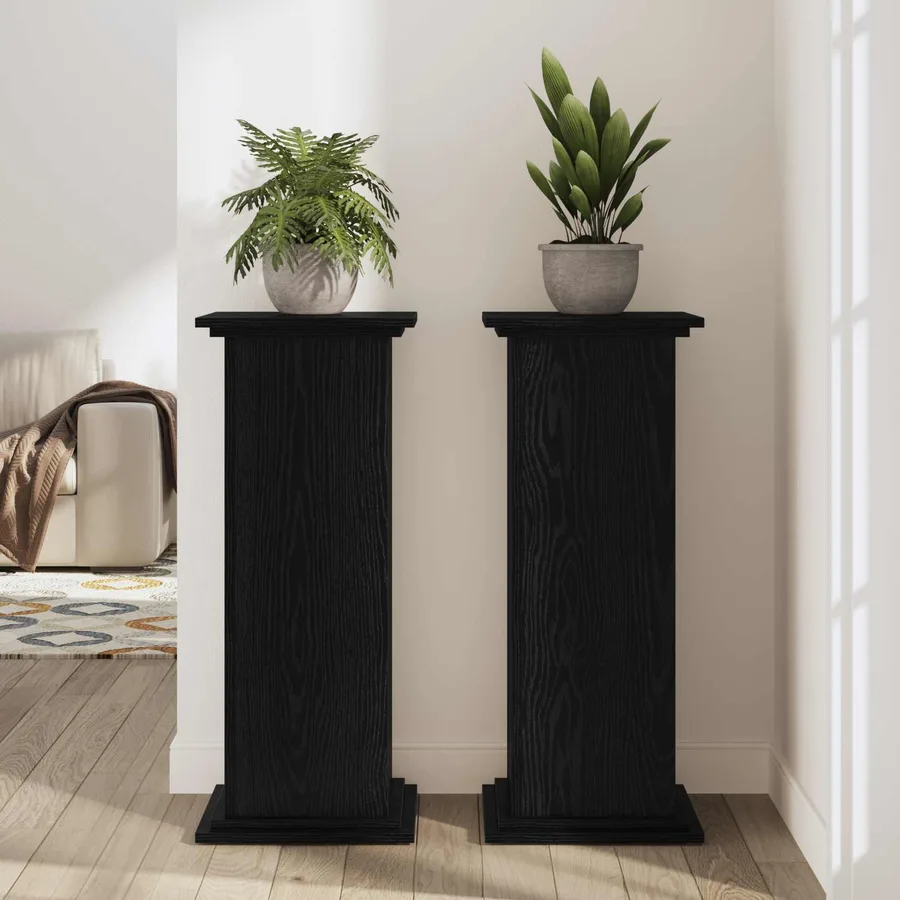 Support de Plante Chêne noir 33 x 33 x 100 cm Bois d'ingénierie - 4