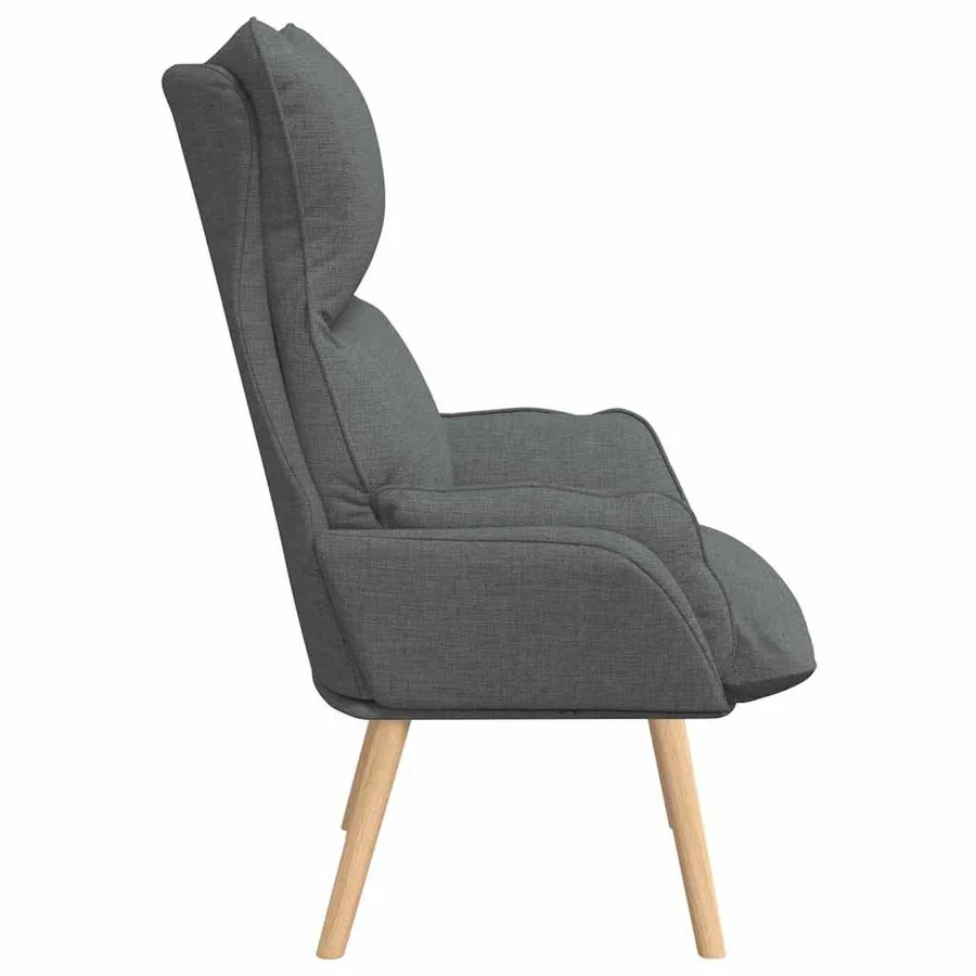 fauteuil Gris foncé 69 x 74 x 93 cm Tissu et Contreplaqué - 5