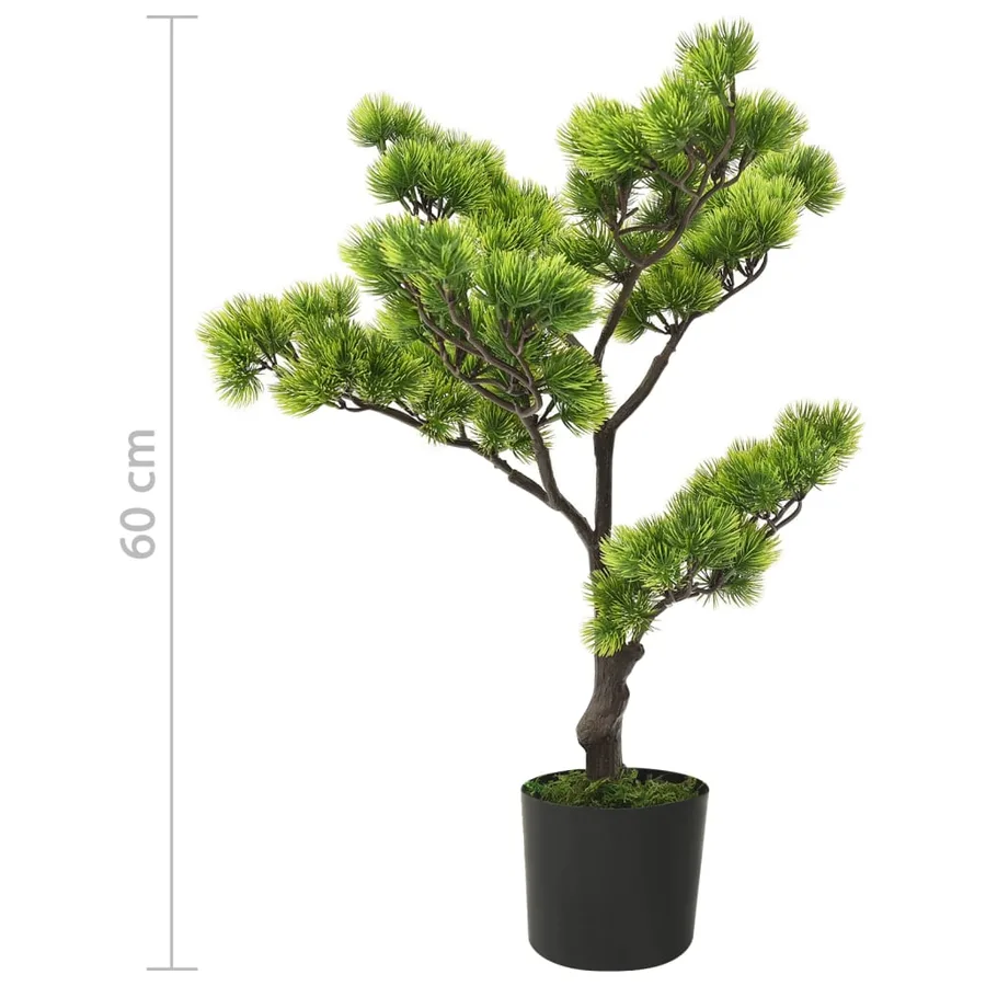 Bonsaï de pin artificiel avec pot 60 cm Vert - 7
