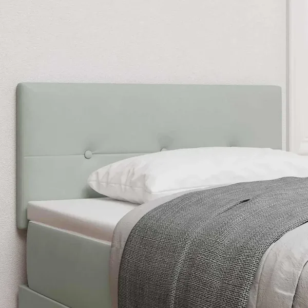 Tête de lit LED avec bandes LED Gris clair 100 cm Velours