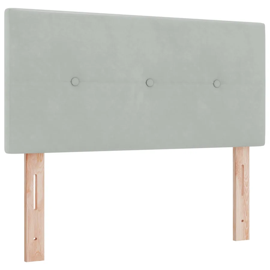 Tête de lit LED avec bandes LED Gris clair 100 cm Velours - 2