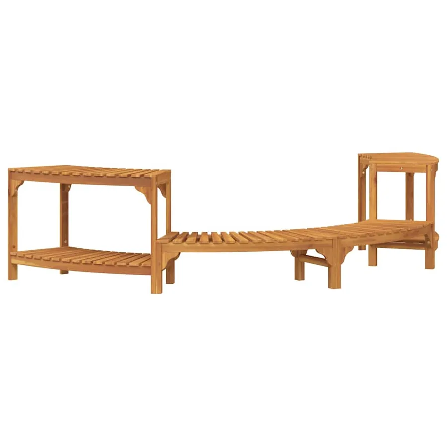 Enceinte de bain à remous demi-ronde Marron 272 x 120 x 55,5 cm - 2